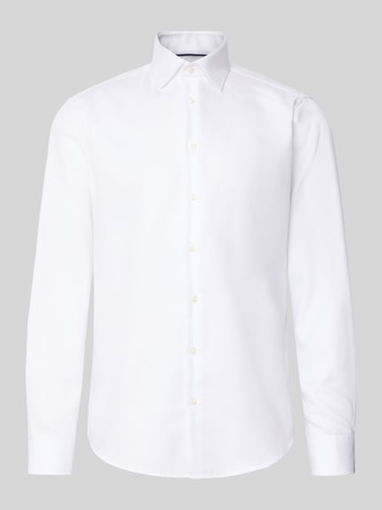 Christian Berg Men Regular Fit Businesshemd aus Baumwolle mit Kentkragen Weiss 2