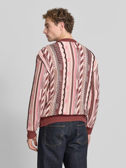 COLUCCI Regular Fit Strickpullover aus reiner Baumwolle Rosa 5