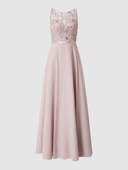 LUXUAR FASHION Avondjurk met pailletten Mauve - 2