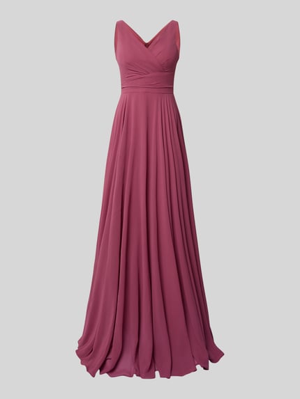 TROYDEN COLLECTION Abendkleid mit V-Ausschnitt Mauve 2