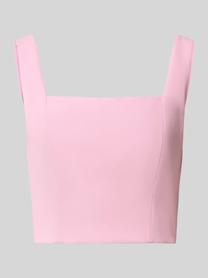 Cropped Top mit Karree-Ausschnitt und rückseitigem Reißverschluss Shop The Look MANNEQUINE