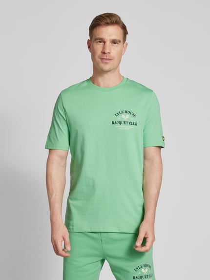 Lyle & Scott T-Shirt mit Statement-Label-Print Hellgruen 4