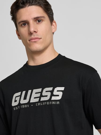 GUESS Activewear T-Shirt mit Label-Print Modell 'SURON' BLACK 3