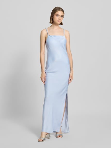 LeGer Maxikleid mit Wasserfall-Ausschnitt Modell 'Antonie' Hellblau 4