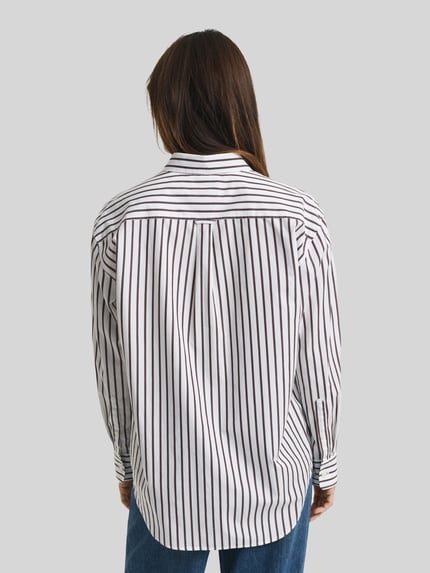 GANT Relaxed Fit Hemdbluse aus reiner Baumwolle Dunkelbraun 5