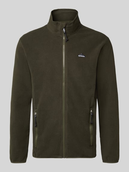 Superdry Kurtka z polaru ze stójką Oliwkowy 2