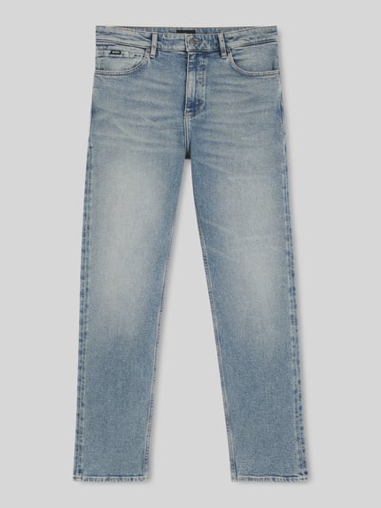 BOSS straight fit jeans van katoenmix Jeansblauw - 2