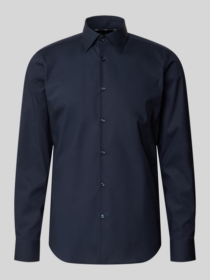 BOSS Regular Fit Businesshemd mit extra langem Arm Marine 2