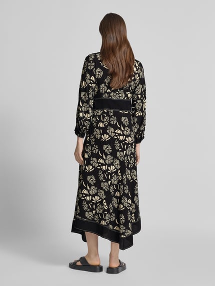 ba&sh Maxi-jurk met druppelvormige hals, model 'DRESS AUDE' Zwart - 5