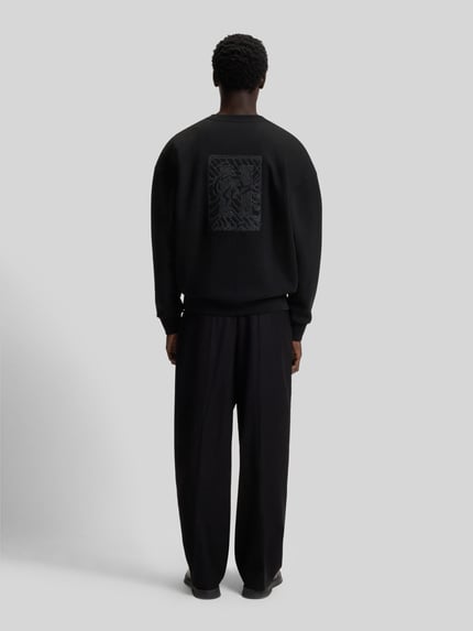 HUGO Bluza o kroju oversized z mieszanki bawełny model ‘DADSINO’ Czarny 5