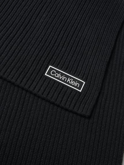 CK Calvin Klein Schal aus Baumwoll-Kaschmir-Mix BLACK 2