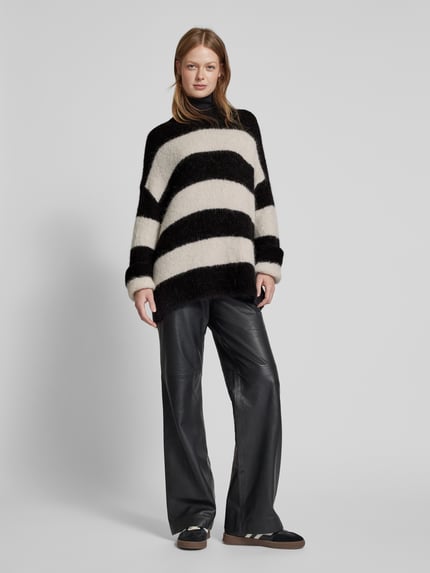 Selected Oversized gebreide pullover met ronde hals, model 'GABELLA' Offwhite - 1