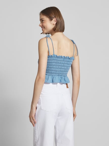 Tommy Jeans Top o kroju slim z czystej bawełny Jeansowy niebieski 5