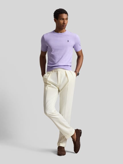 Polo Ralph Lauren Regular Fit T-Shirt aus reiner Baumwolle Lila 1