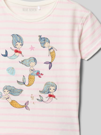 Blue Seven T-Shirt mit Motiv-Print Rosa 2