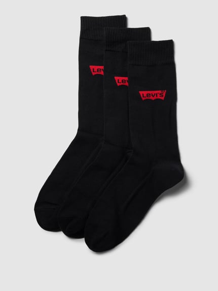 Levi's® Skarpety z detalami z logo w zestawie 3 szt. Czarny 1
