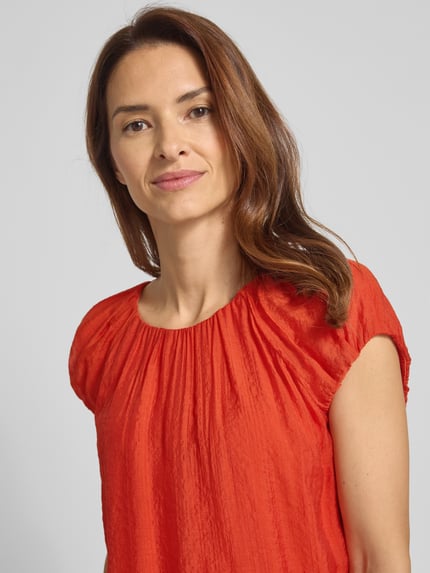 Christian Berg Woman Selection Regular Fit Bluse mit Rundhalsausschnitt Dunkelorange 3