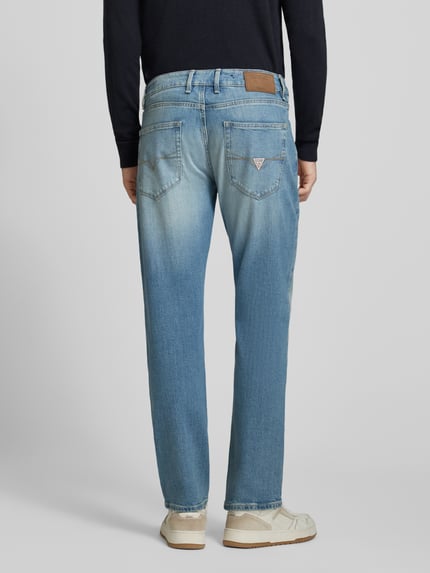 GUESS Jeansy w kroju slim fit z efektem znoszenia model 'ANGELS' Jeansowy niebieski 5