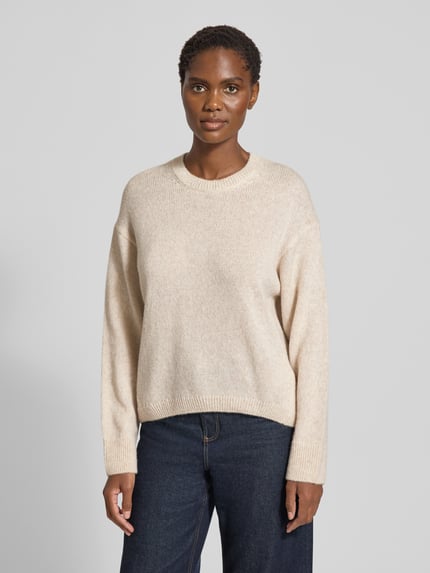Marc O'Polo Loose Fit Strickpullover aus Schurwoll-Mix Offwhite 4