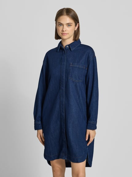 Marc O'Polo DENIM Figurumspielendes Jeanskleid aus Baumwoll-Viskose-Mix Jeansblau 4