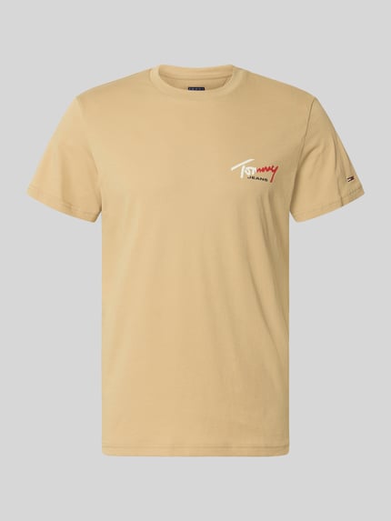 Tommy Jeans slim fit T-shirt van puur katoen Beige - 2