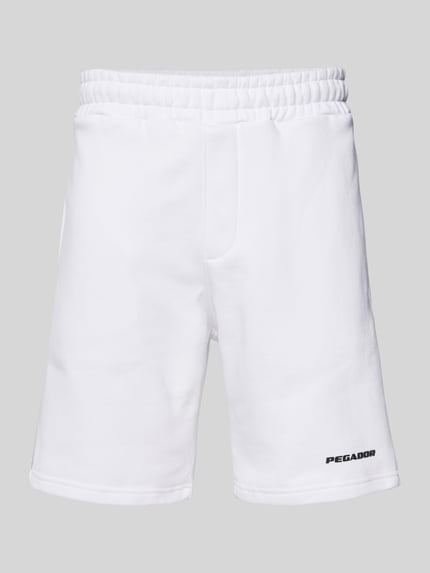 PEGADOR Sweatshorts mit elastischem Bund Weiss 2