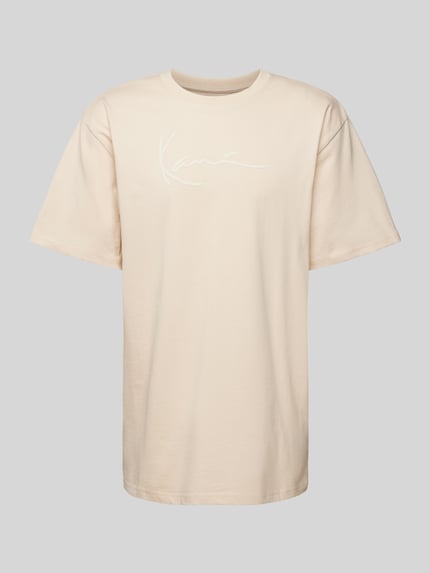 Karl Kani T-shirt z nadrukiem z logo Beżowy 2