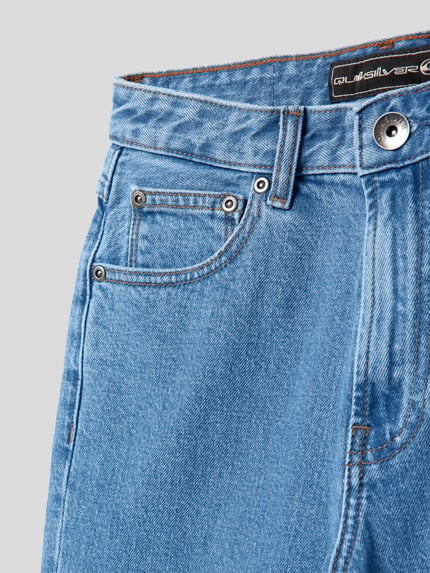 Quiksilver Jeansshorts mit Label-Details Modell 'SATURN' Blau 2