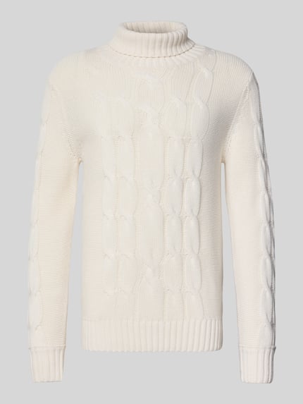 FTC Cashmere Strickpullover aus Baumwoll-Kaschmir-Mix Offwhite 2