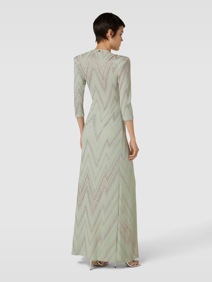 Liu Jo Black Abendkleid mit V-Ausschnitt Mint 5
