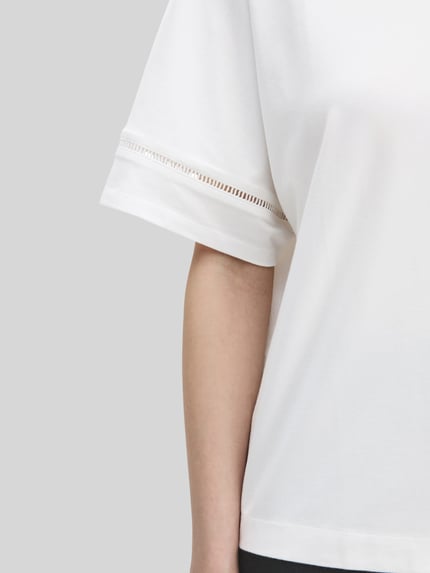 Marc O'Polo Relaxed Fit T-Shirts aus Baumwoll-Mix Weiss 3