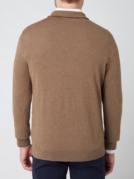 Selected Regular Fit Troyer mit kurzem Reißverschluss Sand Melange 5
