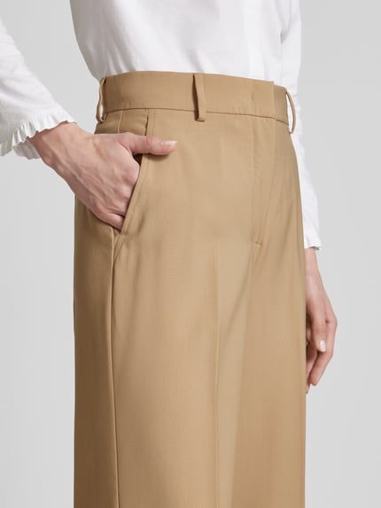 Weekend Max Mara Flared Leg Wollhose mit Bügelfalten Modell 'VISIVO' Camel 3