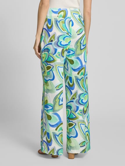 Raffaello Rossi Straight Fit Stoffhose aus Leinen-Viskose-Mix Modell 'AGATHA' Gruen 5