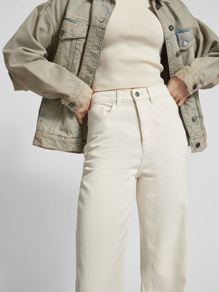 AWARE Jeansy o kroju regular fit z 5 kieszeniami model ‘REBECCA’ Écru 3