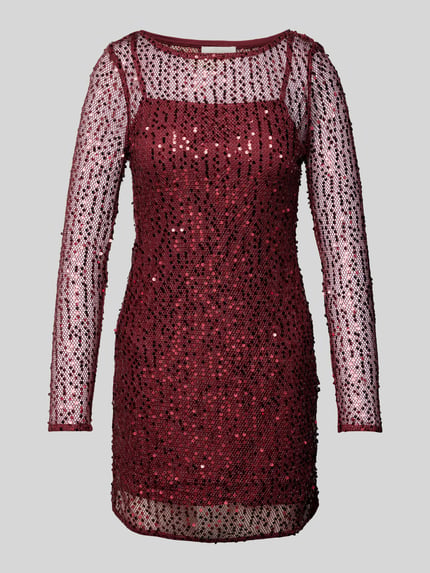 LeGer Minikleid mit Paillettenbesatz Modell 'Lino' Dunkelrot 2