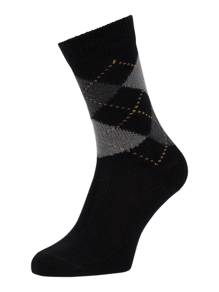 Burlington Socken mit Label-Detail Modell 'WHITBY' Black 1