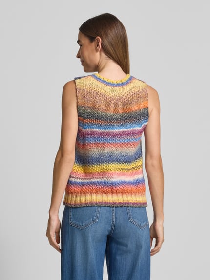 LOLLYS LAUNDRY Strickshirt mit Rundhalsausschnitt Modell 'Dova' Orange 5
