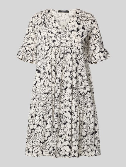 Weekend Max Mara A-Linien Kaftankleid aus reiner Baumwolle Modell 'FUOCO' Black 2