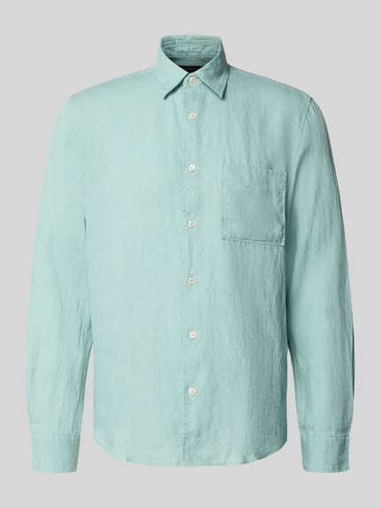 Marc O'Polo regular fit vrijetijdsoverhemd van puur linnen Mintgroen - 2