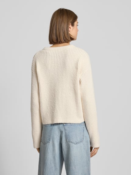 REVIEW Gebreide pullover met structuurmotief Offwhite - 5