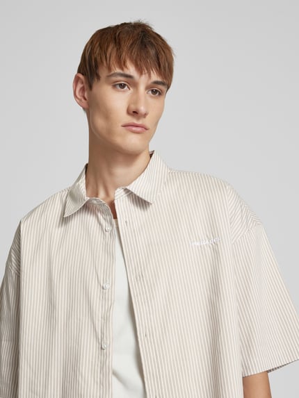 PEGADOR Freizeithemd mit Knopfleiste Taupe 3