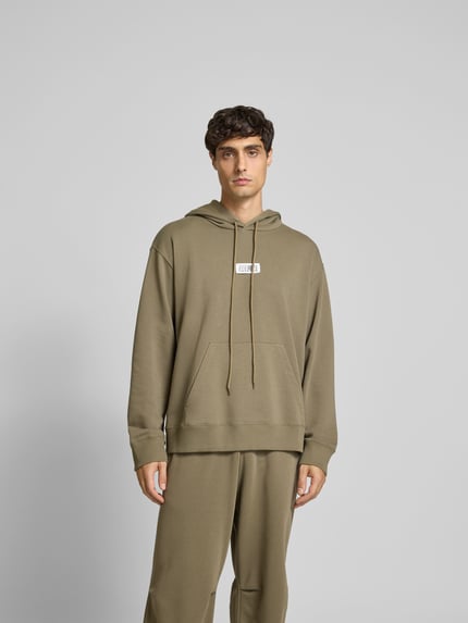 MM6 Maison Margiela hoodie met labeldetail Beige - 4