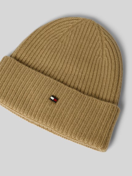 Tommy Hilfiger Czapka beanie z czystego kaszmiru Camel 2