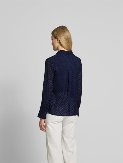 Lala Berlin Bluzka koszulowa o kroju slim fit z kołnierzykiem Ciemnoniebieski 5