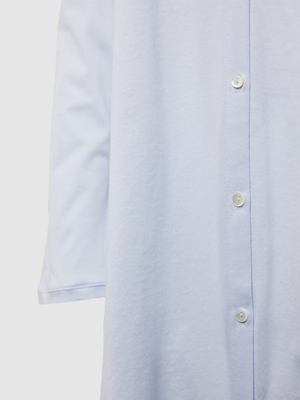 HANRO Nachthemd met effen design en knoopsluiting Lichtblauw - 2