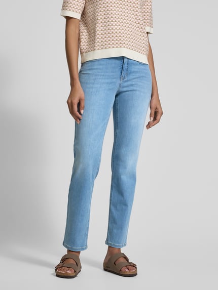 OPUS PANTS Straight fit jeans in 5-pocketmodel, model 'Melly' Lichtblauw - 4