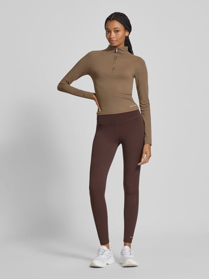 P.E Nation Longsleeve mit Label-Print Taupe 1