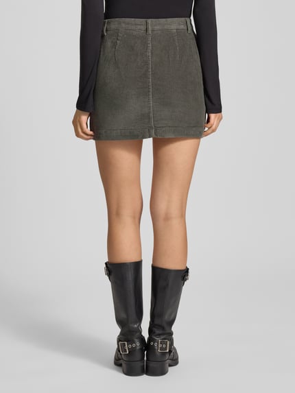 ONLY Corduroy minirok van katoenmix, model 'AMAZING GLOBAL' Steengrijs - 5