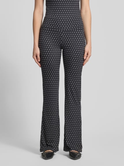 NOISY MAY® Flared cut broek in all-over look model 'DESTINY' Zwart - 4
